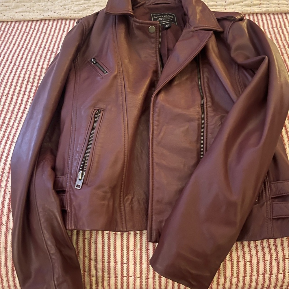 Lucky Brand Red Leather Jacket